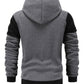 Color Block Zip-Up Hooded Jacket
