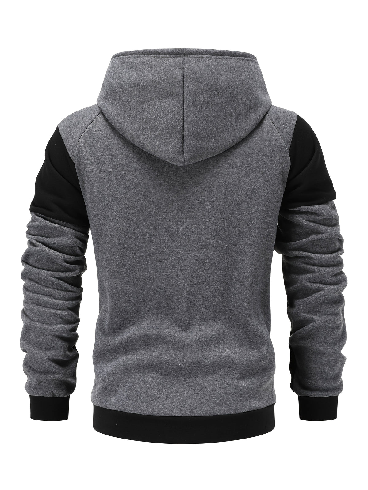 Color Block Zip-Up Hooded Jacket