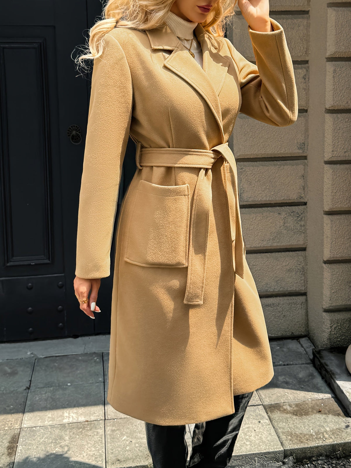 Tailored Belted Long Coat
