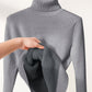 High-Neck Lined Sweater