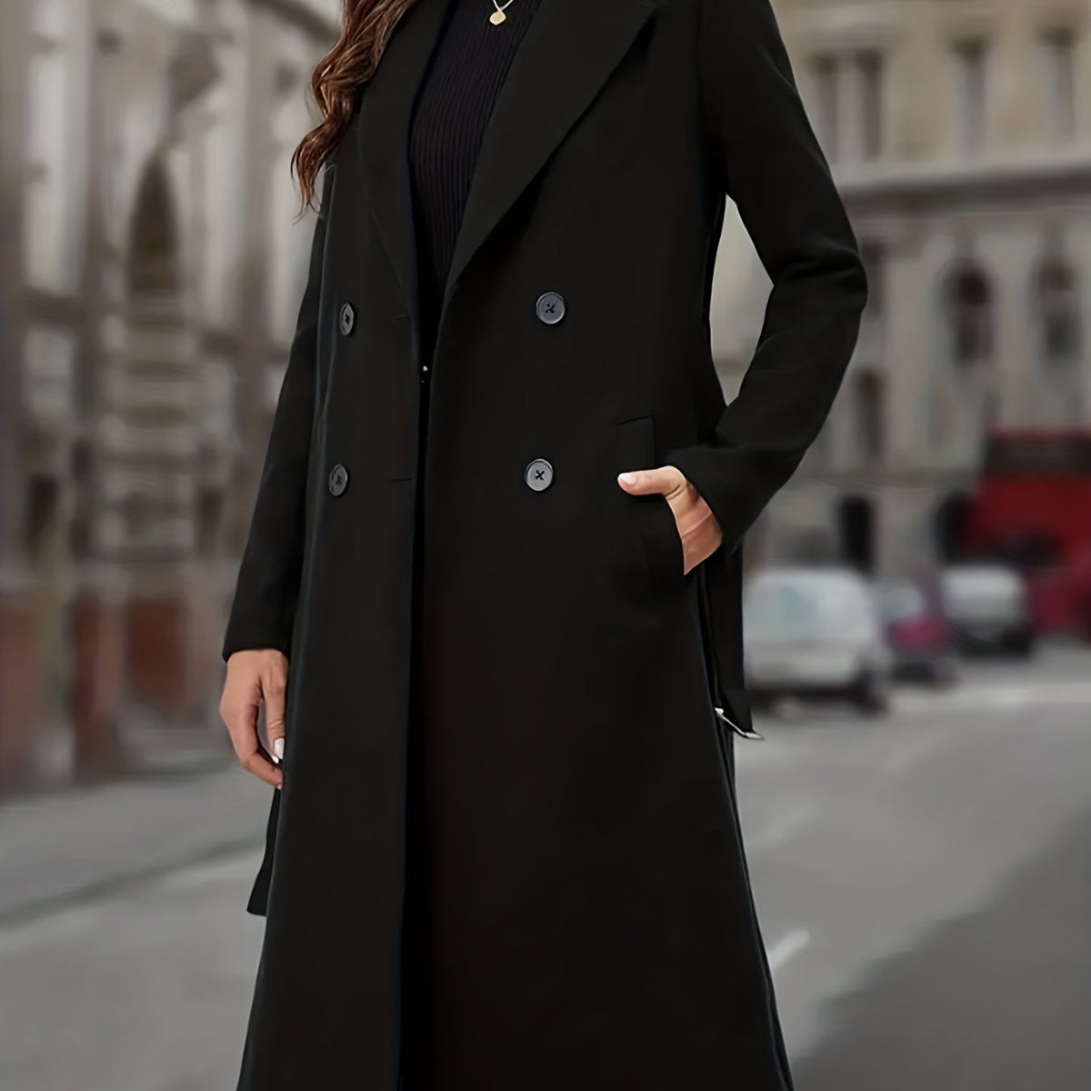 Double-Breasted Long Coat