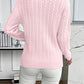 Cable-Knit Round Neck Sweater