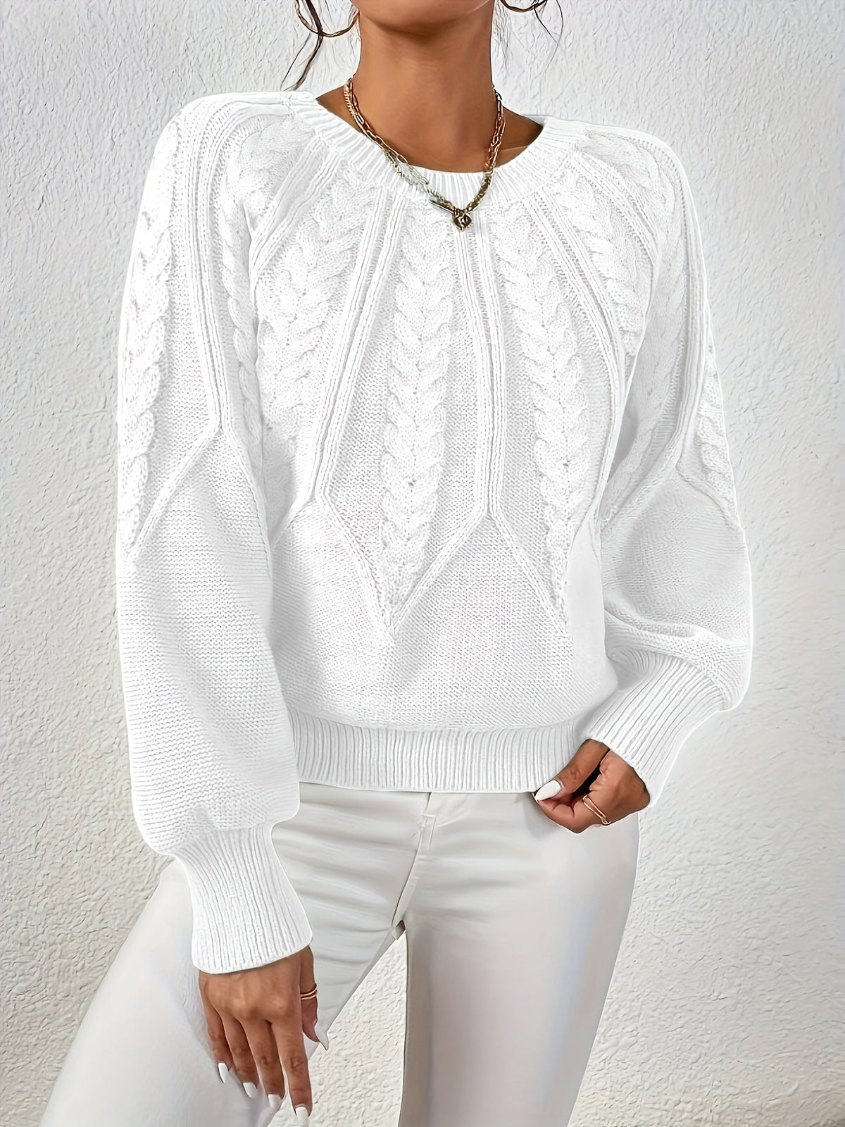 Relaxed Cable-Knit Sweater