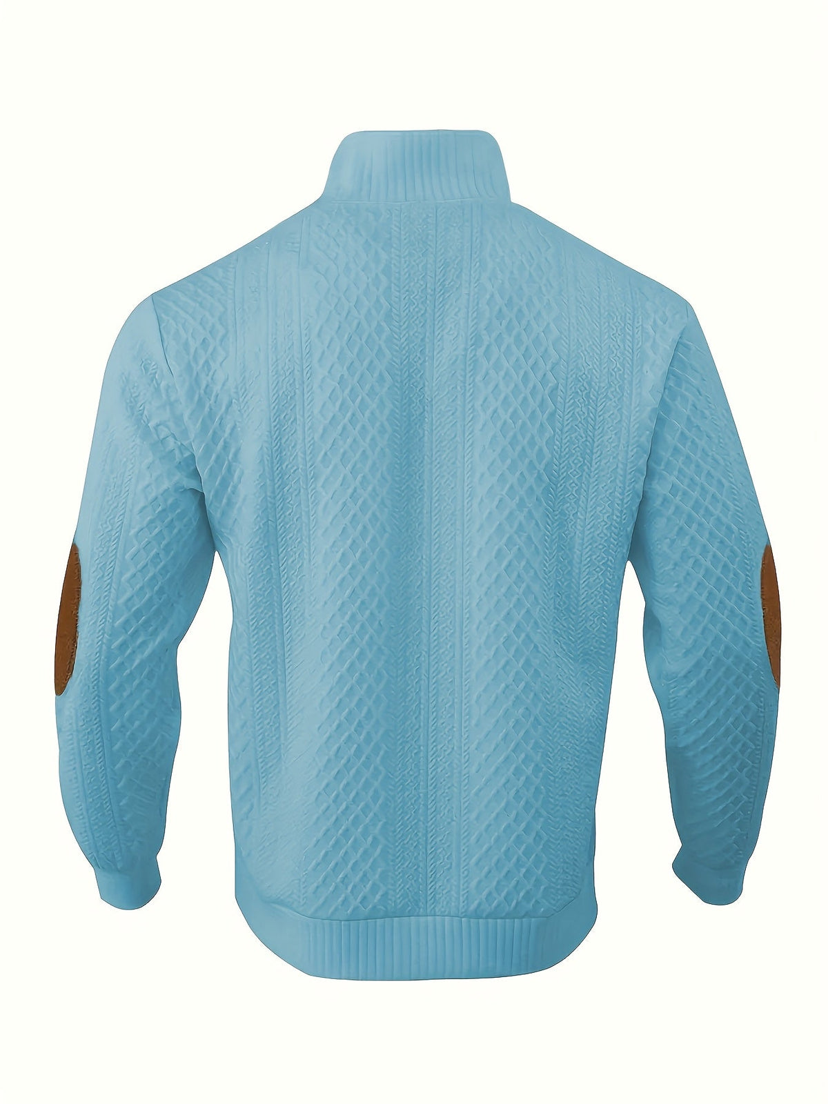 Stand Collar Button Henley Sweater