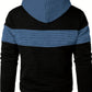 Textured Color-Block Hoodie