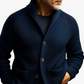 Tailored Button-Front Knit Cardigan