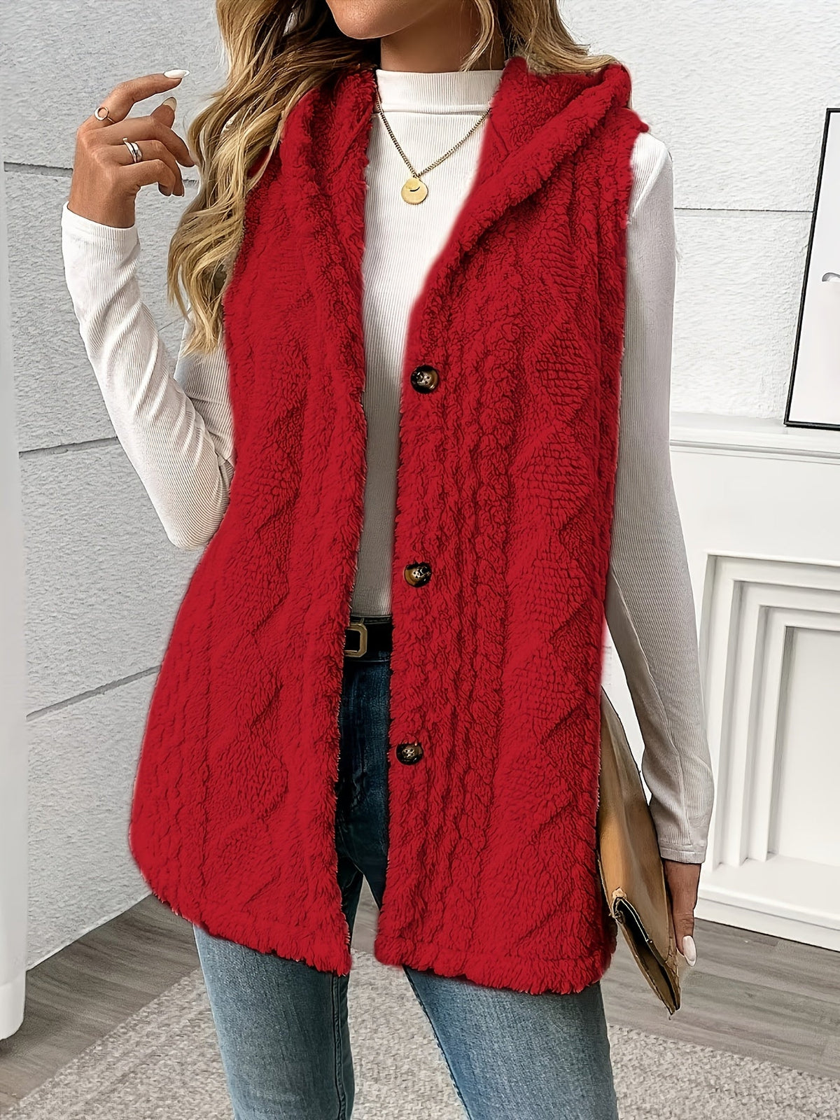 Hooded Sleeveless Vest
