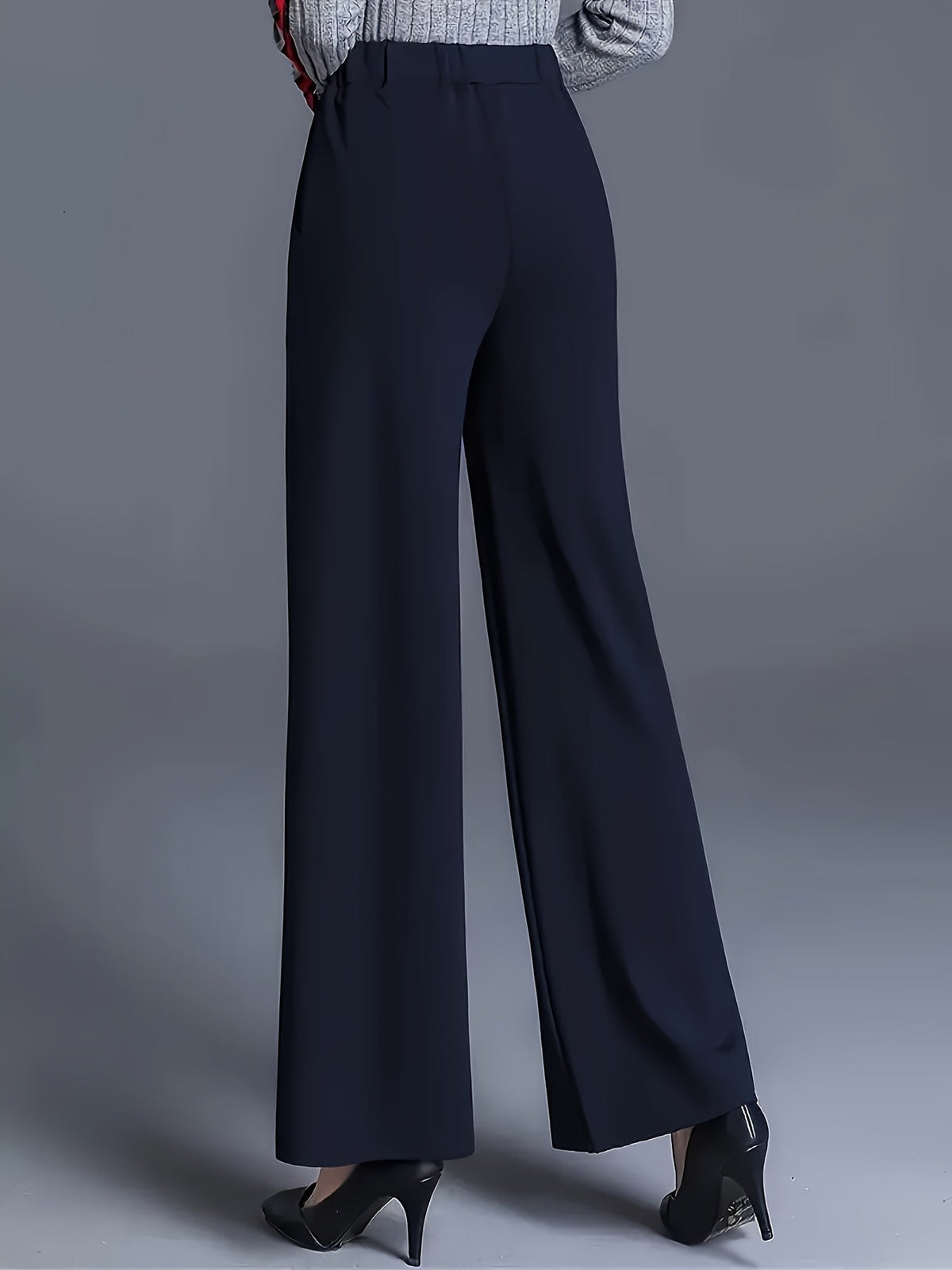 High-Waisted Wide-Leg Trousers
