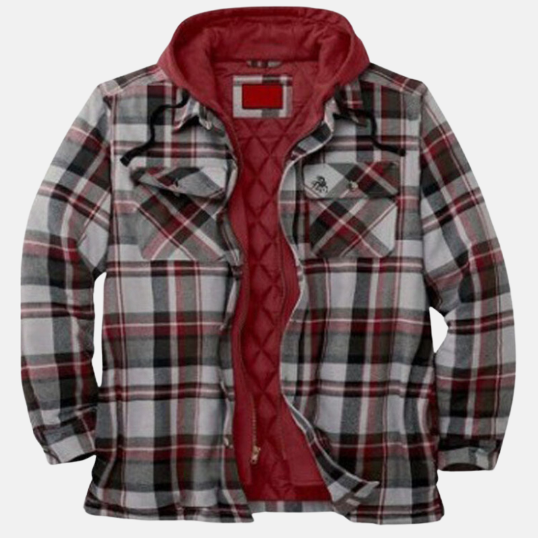 Rugged Hooded Plaid Jacket