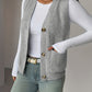 Buttoned V-Neck Knit Vest