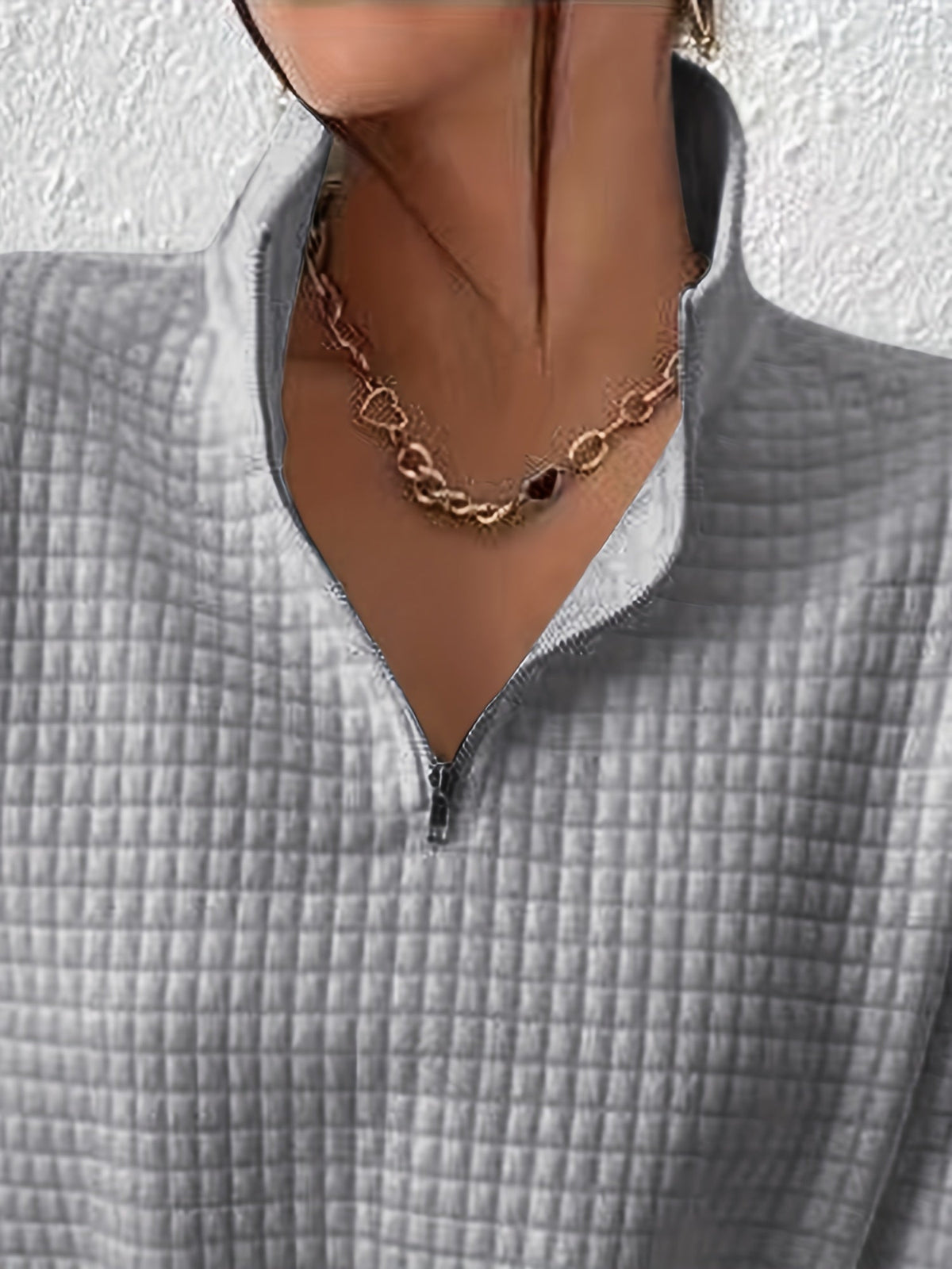 Relaxed Quarter-Zip Pullover