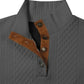 Stand Collar Button Henley Sweater