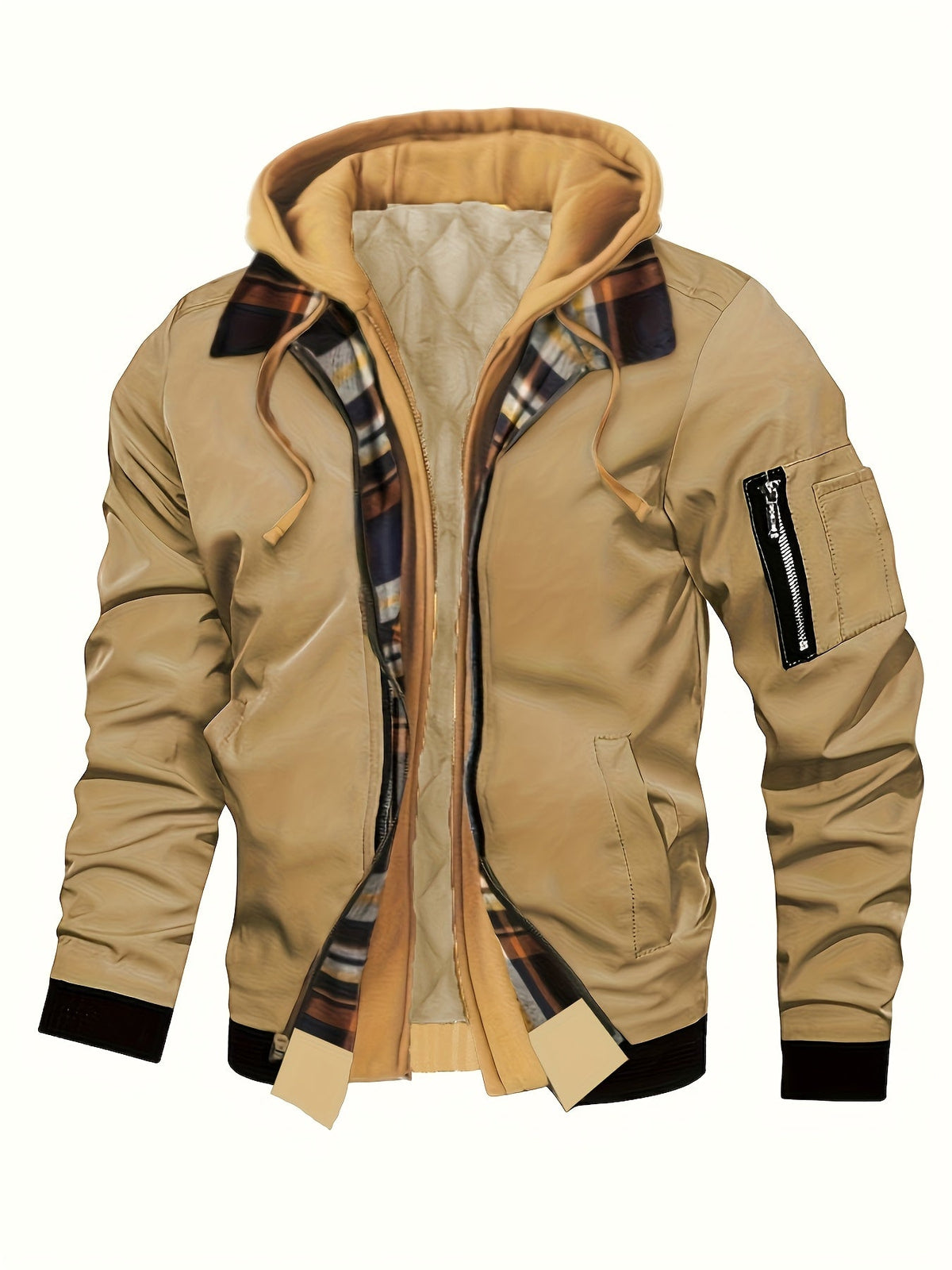 Hooded Warm-Lined Zip Jacket