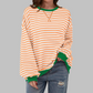 Casual Long Sleeve Striped Sweatshirt
