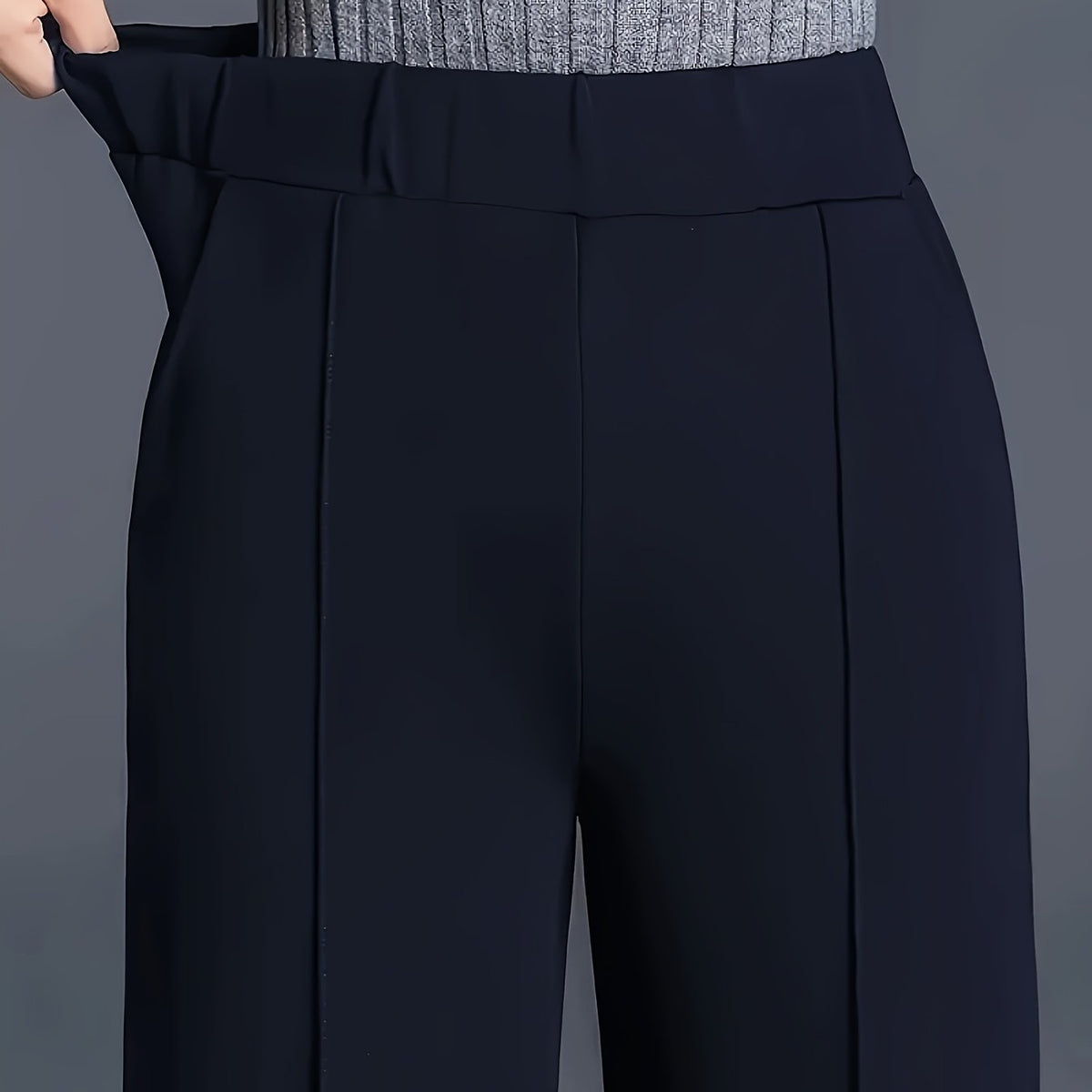 High-Waisted Wide-Leg Trousers