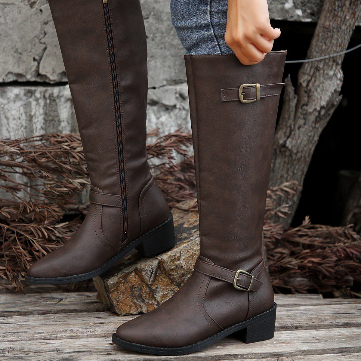 Classic Knee-High Riding Boots