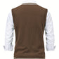 Cable-Knit V-Neck Sweater Vest
