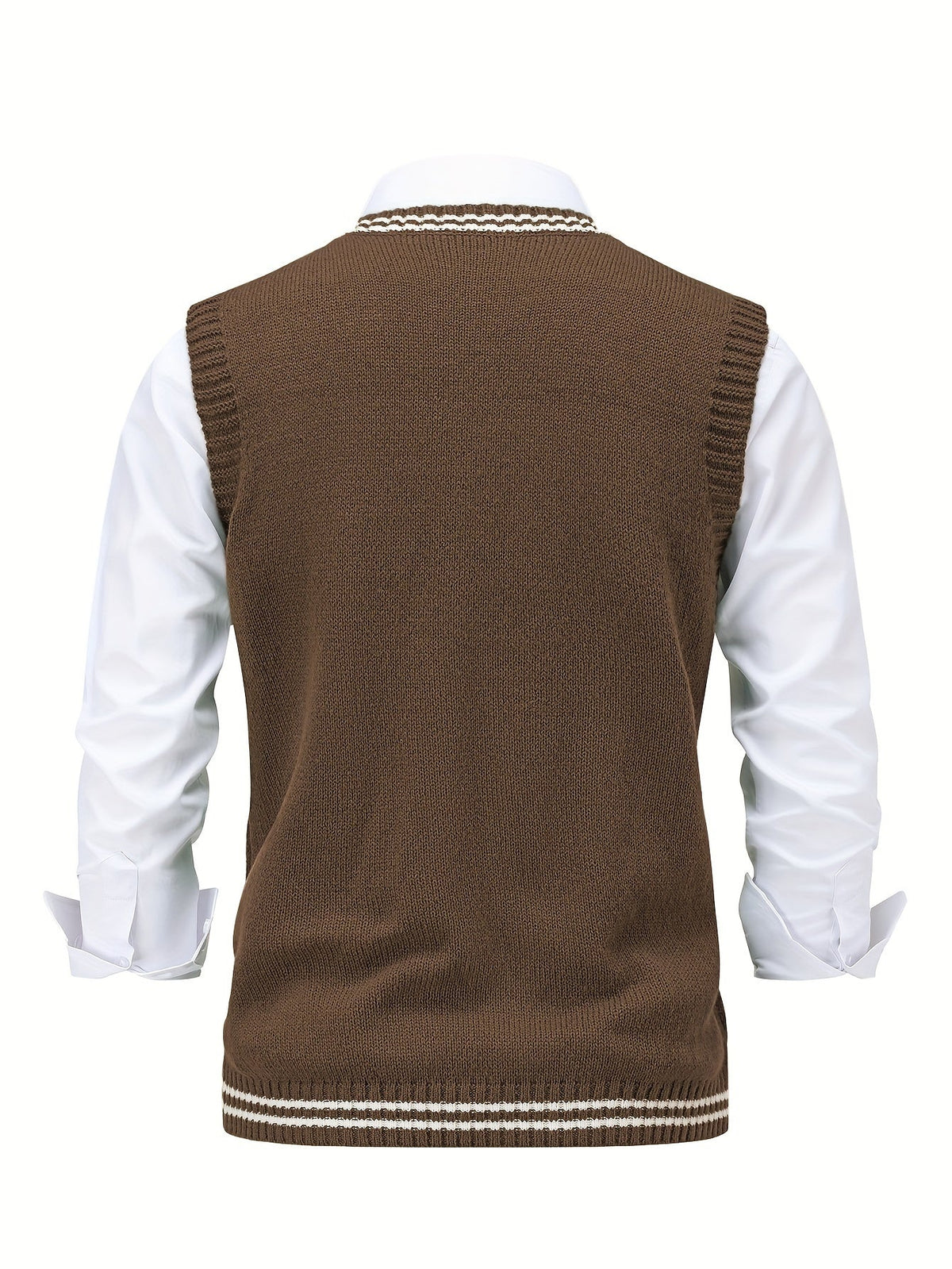 Cable-Knit V-Neck Sweater Vest