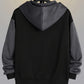 Color Block Zip-Up Hoodie