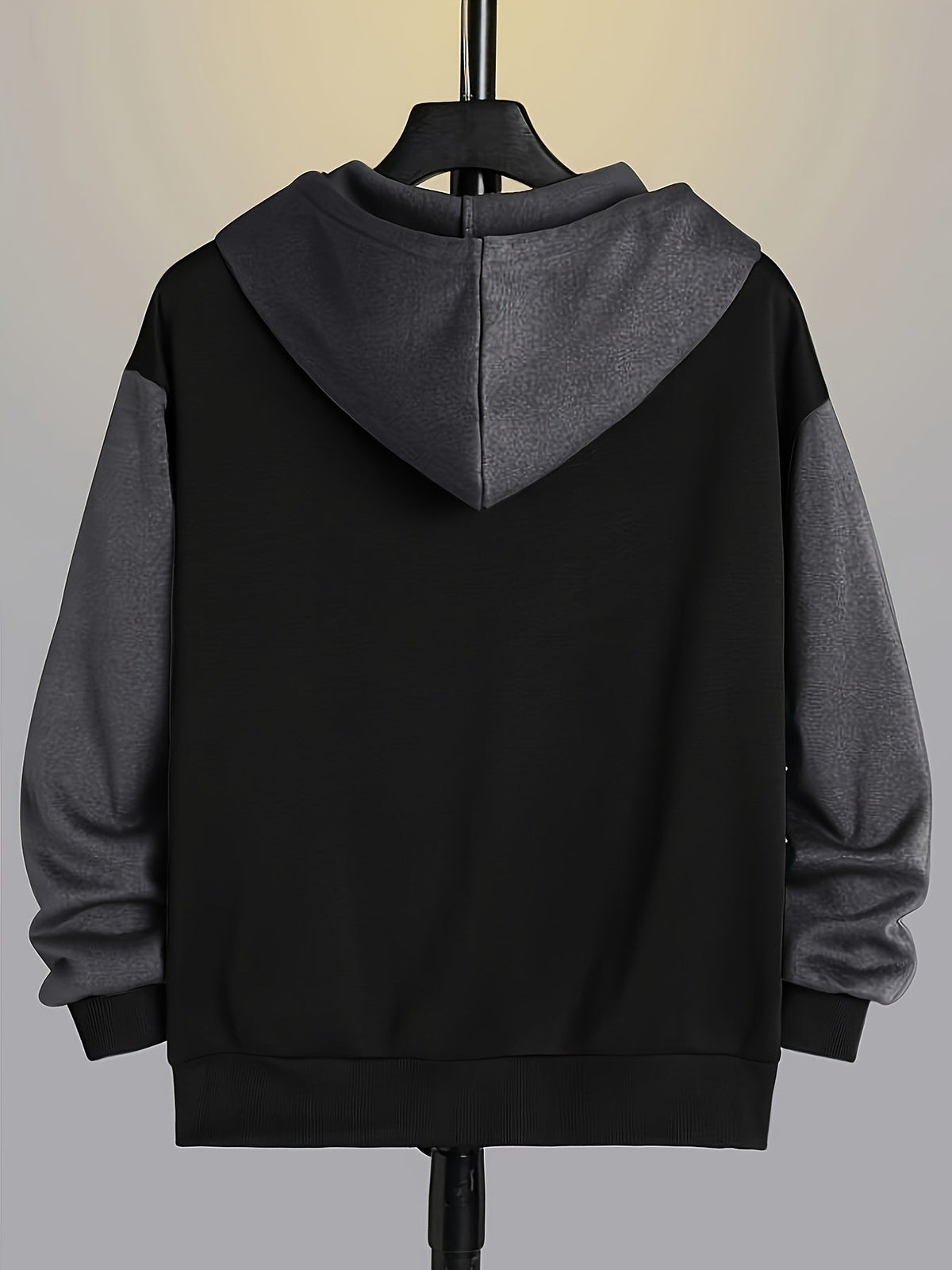 Color Block Zip-Up Hoodie