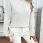 Cable-Knit Round Neck Sweater
