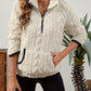 Half-Zip Textured Pullover