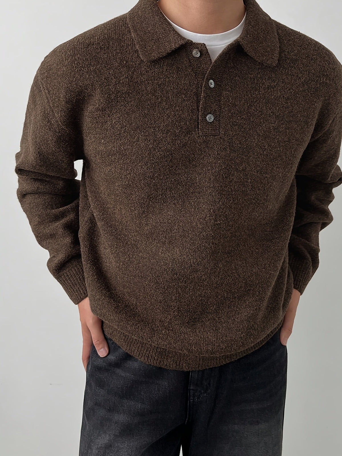 Polo Collar Knit Sweater