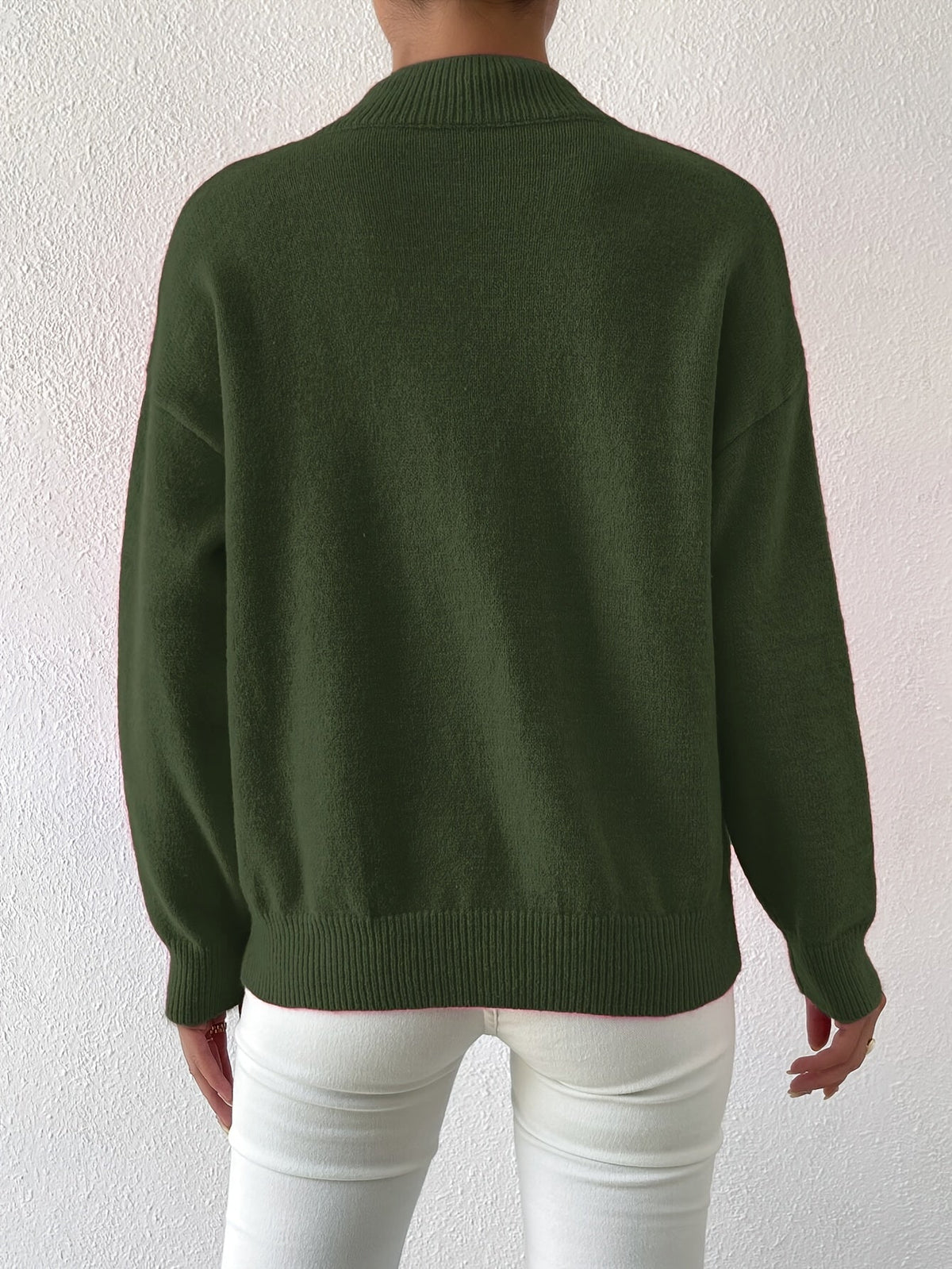 Mock Neck Relaxed Fit Sweater