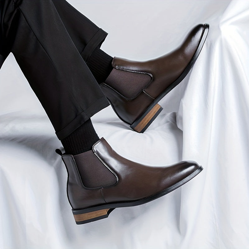 Pointed-Toe Chelsea Boots