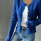 Cable-Knit Button-Front Cardigan