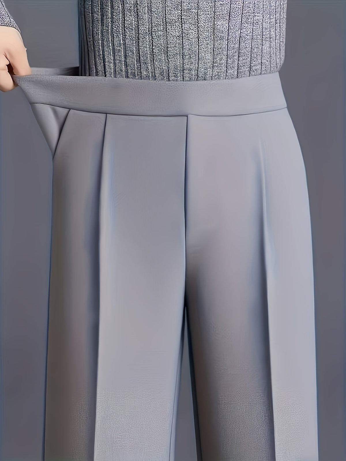 High-Waisted Wide-Leg Trousers