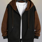 Color Block Zip-Up Hoodie