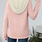 Relaxed Waffle-Knit Hooded Top