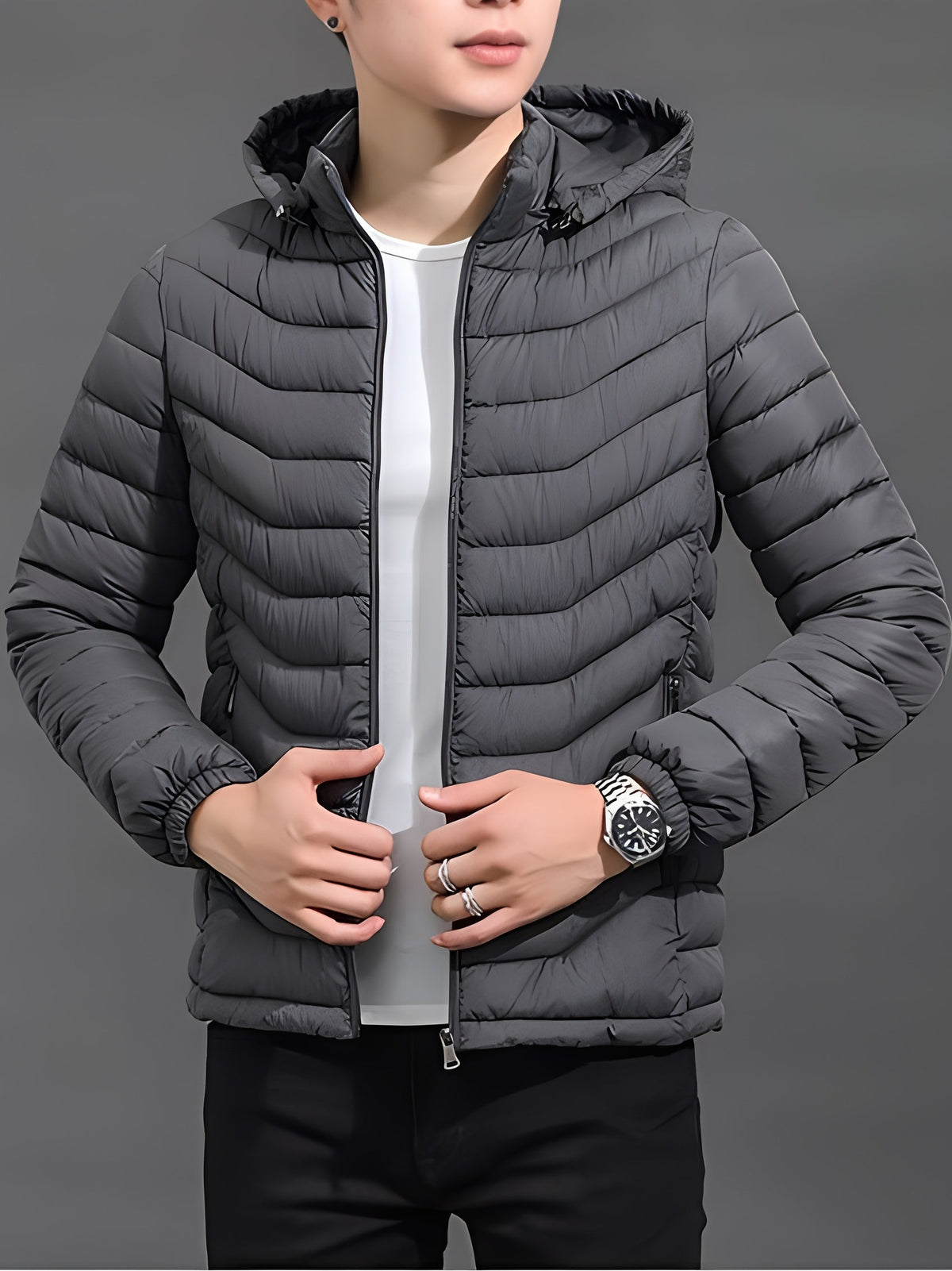 Hooded Quilted Puffer Jacket