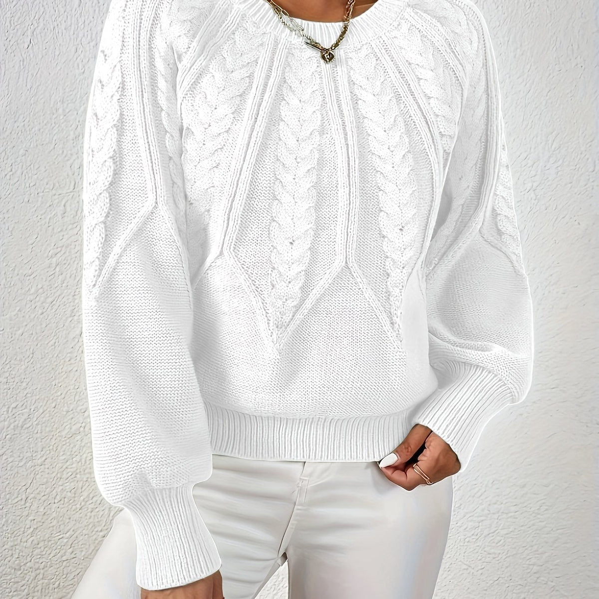 Relaxed Cable-Knit Sweater