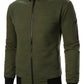 Textured Zip-Up Bomber Jacket