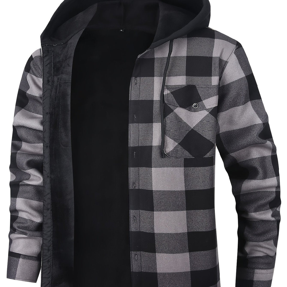 Hooded Check Shirt Jacket