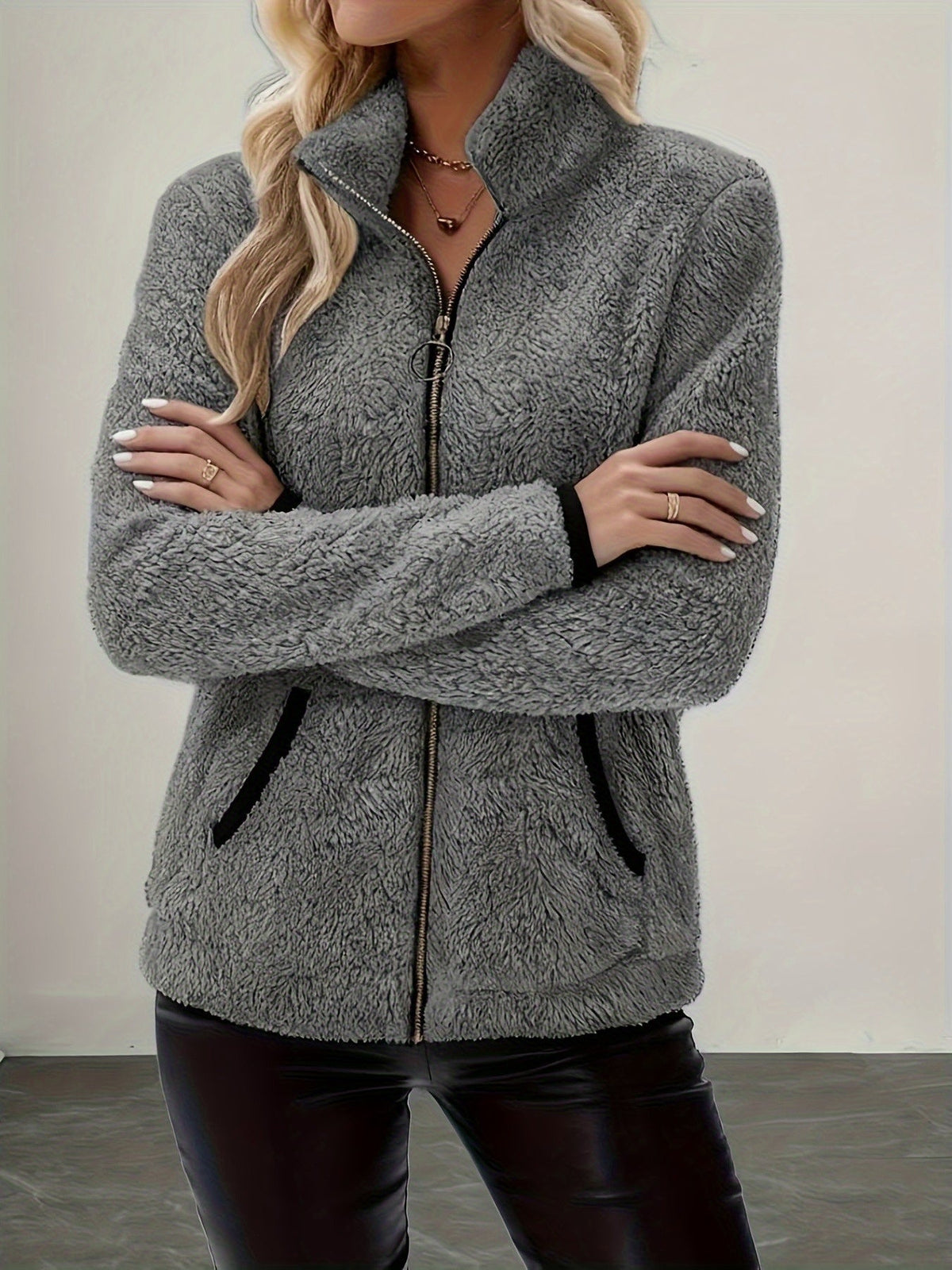 Plush Zip-Up Jacket