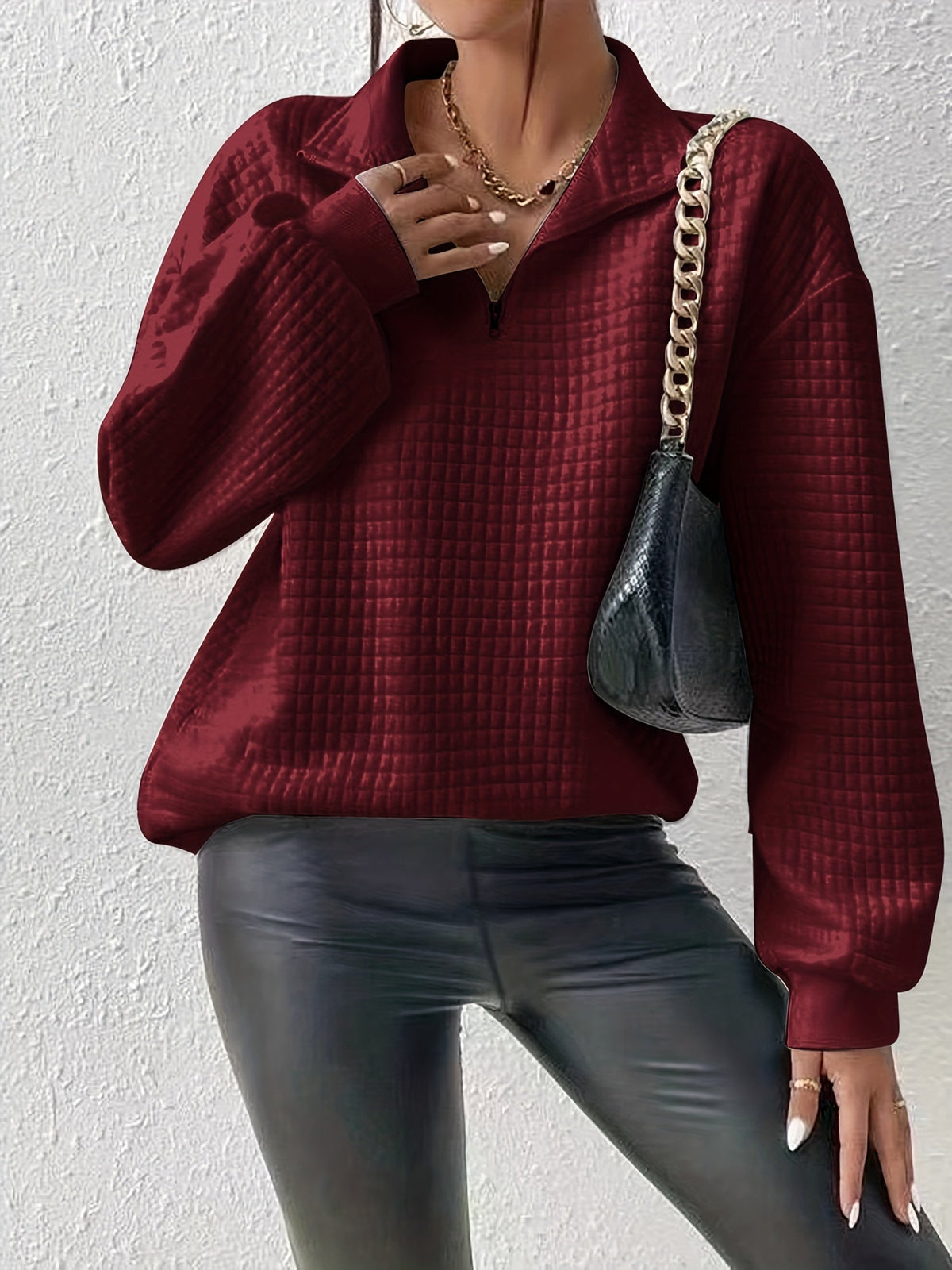 Relaxed Quarter-Zip Pullover