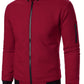 Textured Zip-Up Bomber Jacket