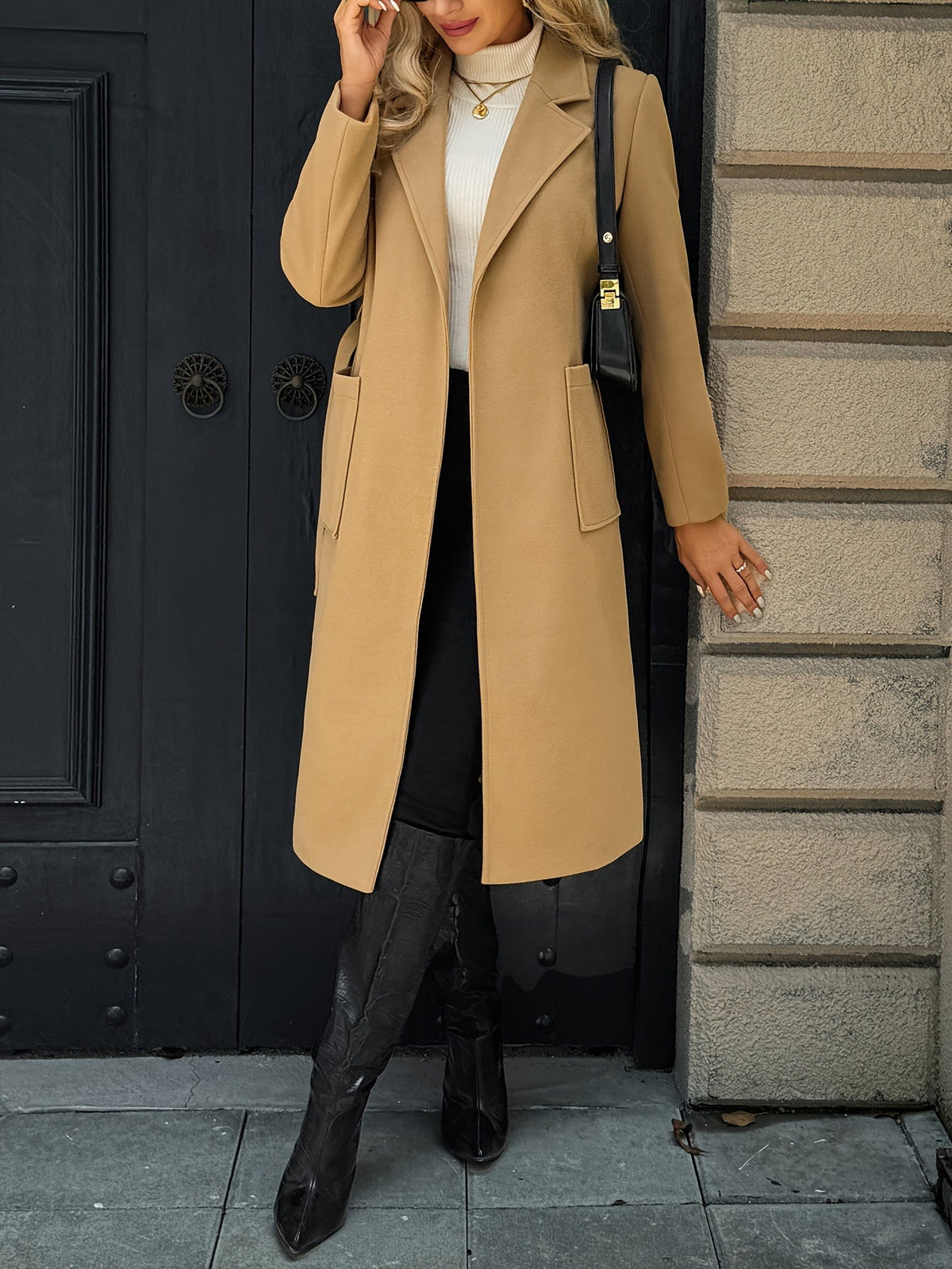 Tailored Belted Long Coat