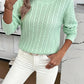 Cable-Knit Round Neck Sweater