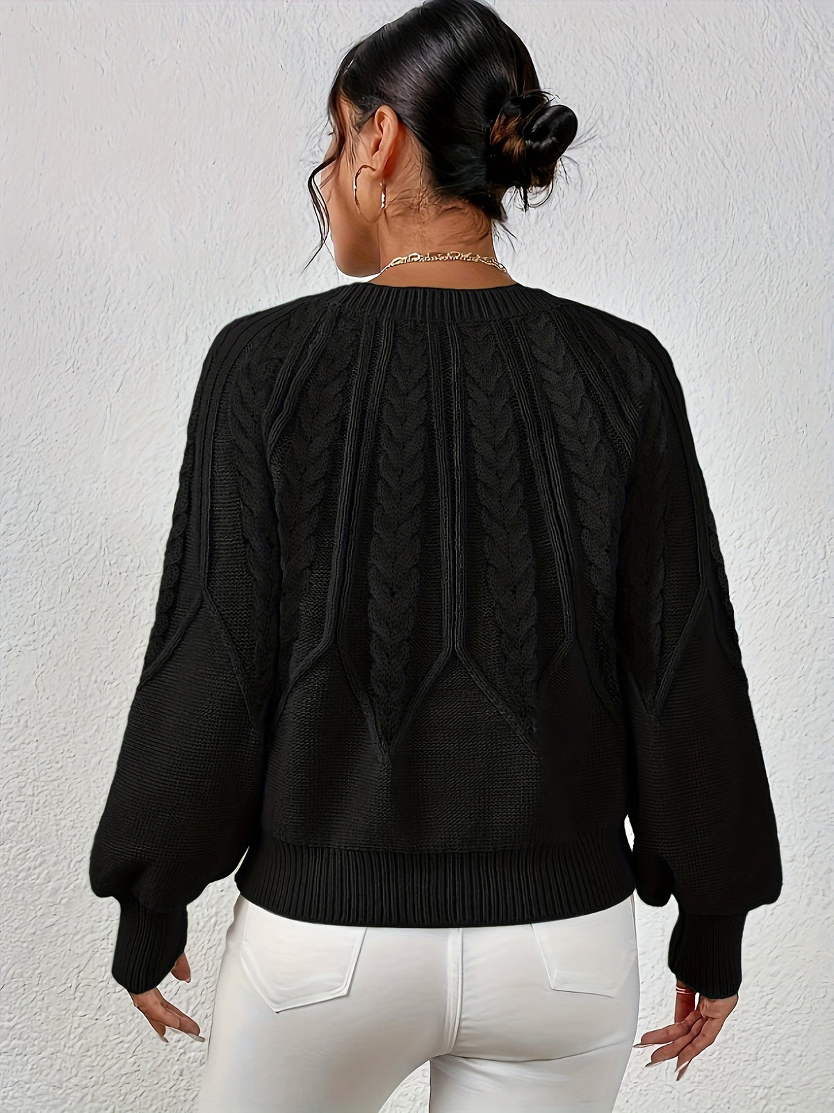 Relaxed Cable-Knit Sweater