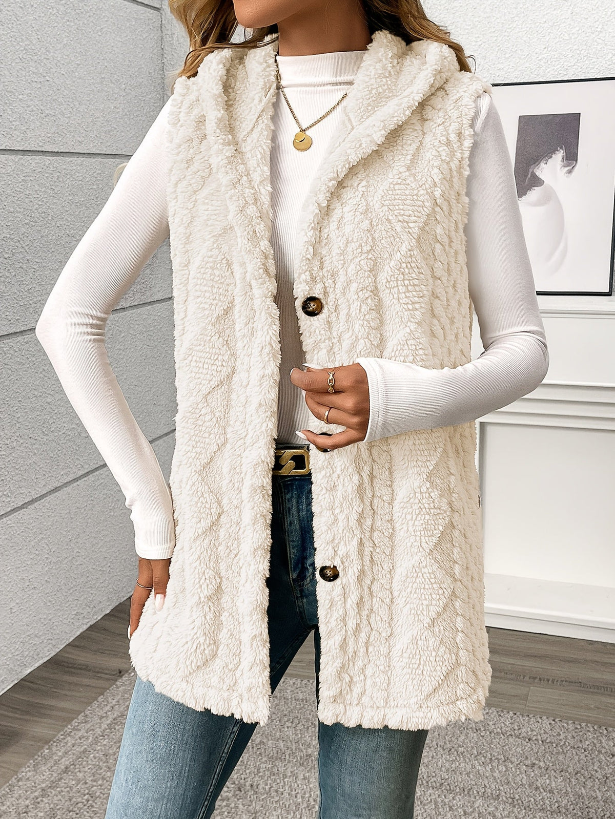 Hooded Sleeveless Vest