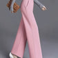 High-Waisted Wide-Leg Trousers