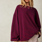Striped Round-Neck Pullover