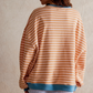 Striped Round-Neck Pullover