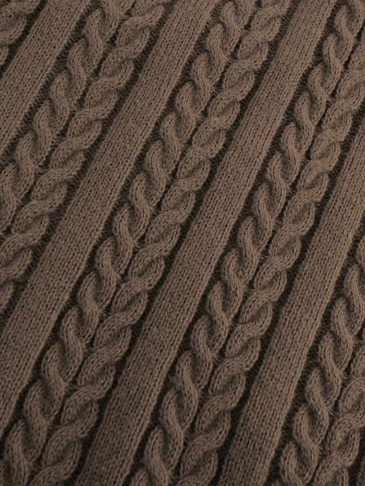 Cable-Knit V-Neck Sweater Vest