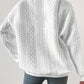 Textured Cable-Knit Crewneck Sweatshirt