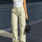 High-Waisted Wide-Leg Cargo Pants